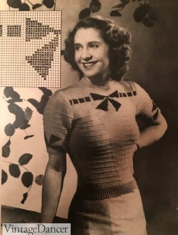 1940s cardigan sweater