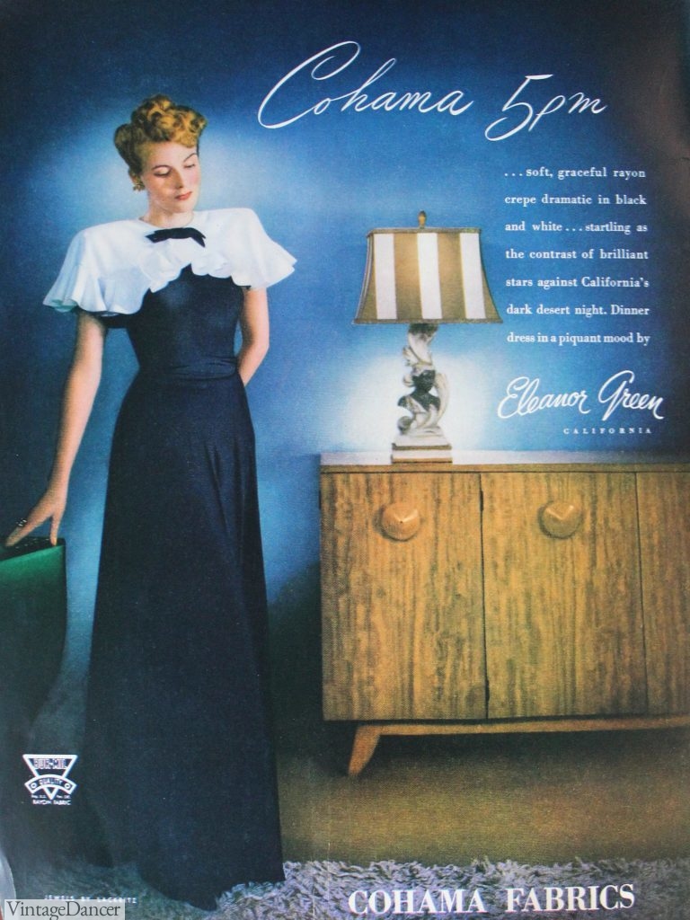 1940s formal wear