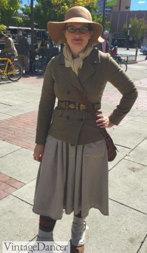 My Tweed ride, not authentic Edwardian outfit. 
