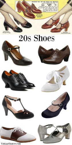 20s shoes 20s heels 20s footwear for women at VintageDancer.com