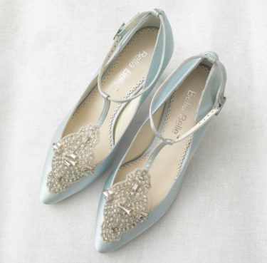 1920s blue wedding heels shoes