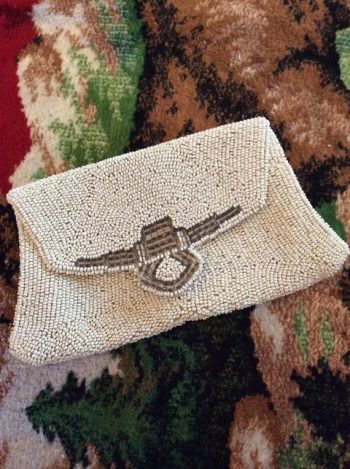 1930s beaded white evening clutch on Etsy