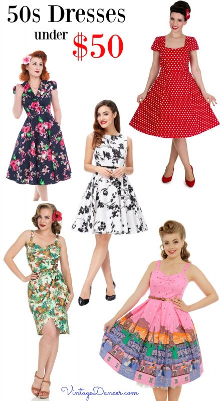1950s Dresses Under $50 - USA and UK