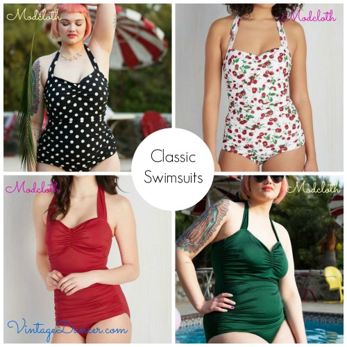 Great classic swimsuits available from Modcloth