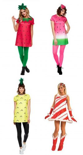 Candy or Fruit costumes with a 60s Twist