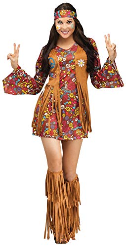  UNDERWRAPS Women's 1960s Retro Hippie Costume Dress