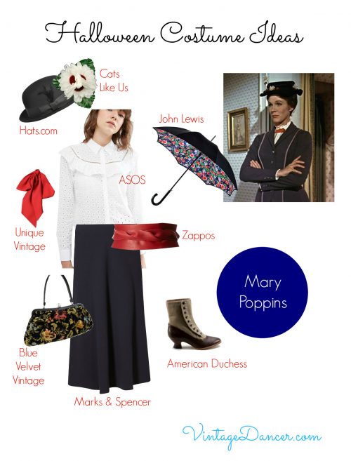 Create a Mary Poppins Halloween costume with these vintage inspired pieces.