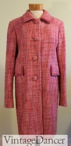 1940s womens coat pink