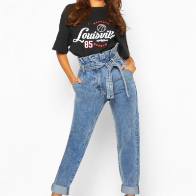 80s jeans paperbag pants acid washed