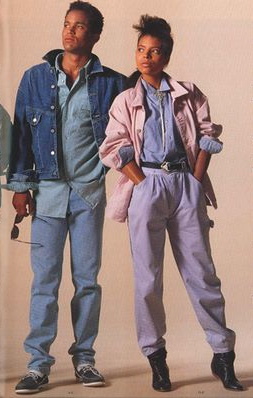 80s fashion, 80s jeans fashion girls guys black African American