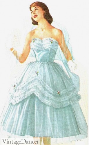 1950s evening dress