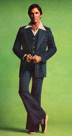 1976 mens 70s LEE denim suit with contrast stitching
