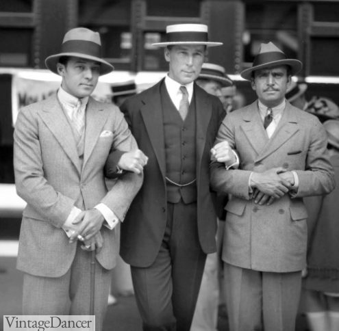 Actors Rudolph Valentino, WS Hart, Douglas Fairbanks 1925 