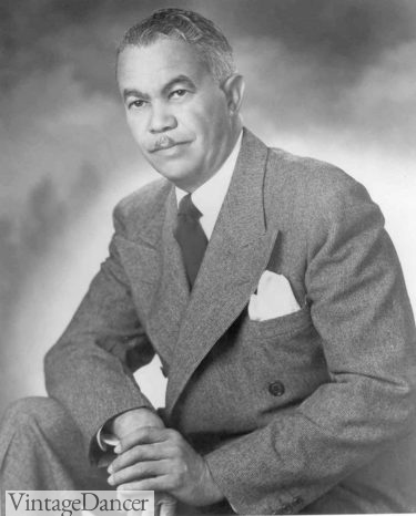 1940s African American mens fashion Architect Paul Williams, late 1940s Double Breasted Wool Suit