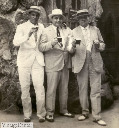 1920s gangster costumes ideas summer suits with Al Capone Florida 
