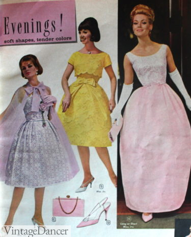 1964 prom formal dresses evening gowns 1960s