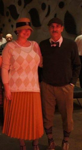 Alissa and Ed sporting casual '20s costumes