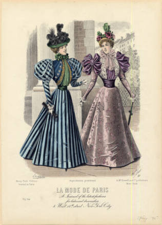 1896 mutton sleeve dresses 1890s