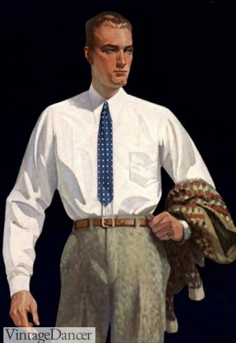 1928 shirt, tie, trousers