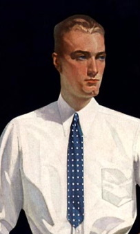 1928 spearpoint collar white shirt with one pocket