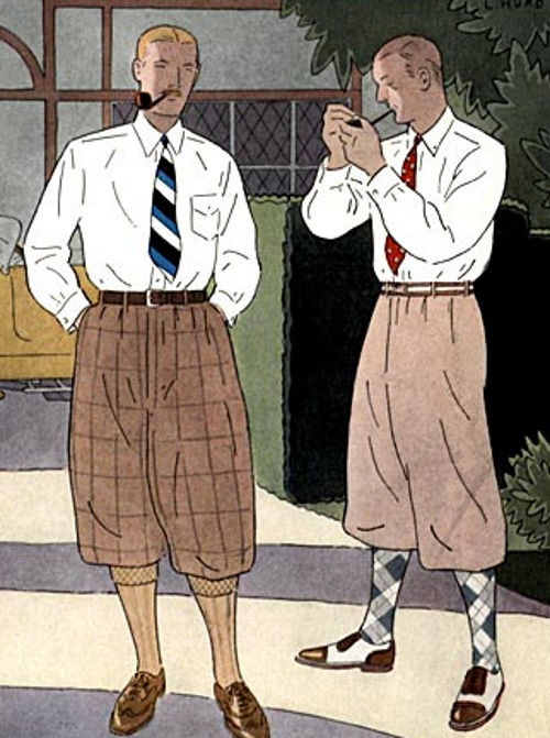 1920s Men's Pants History Oxford Bags, Plus Four Knickers, Overalls