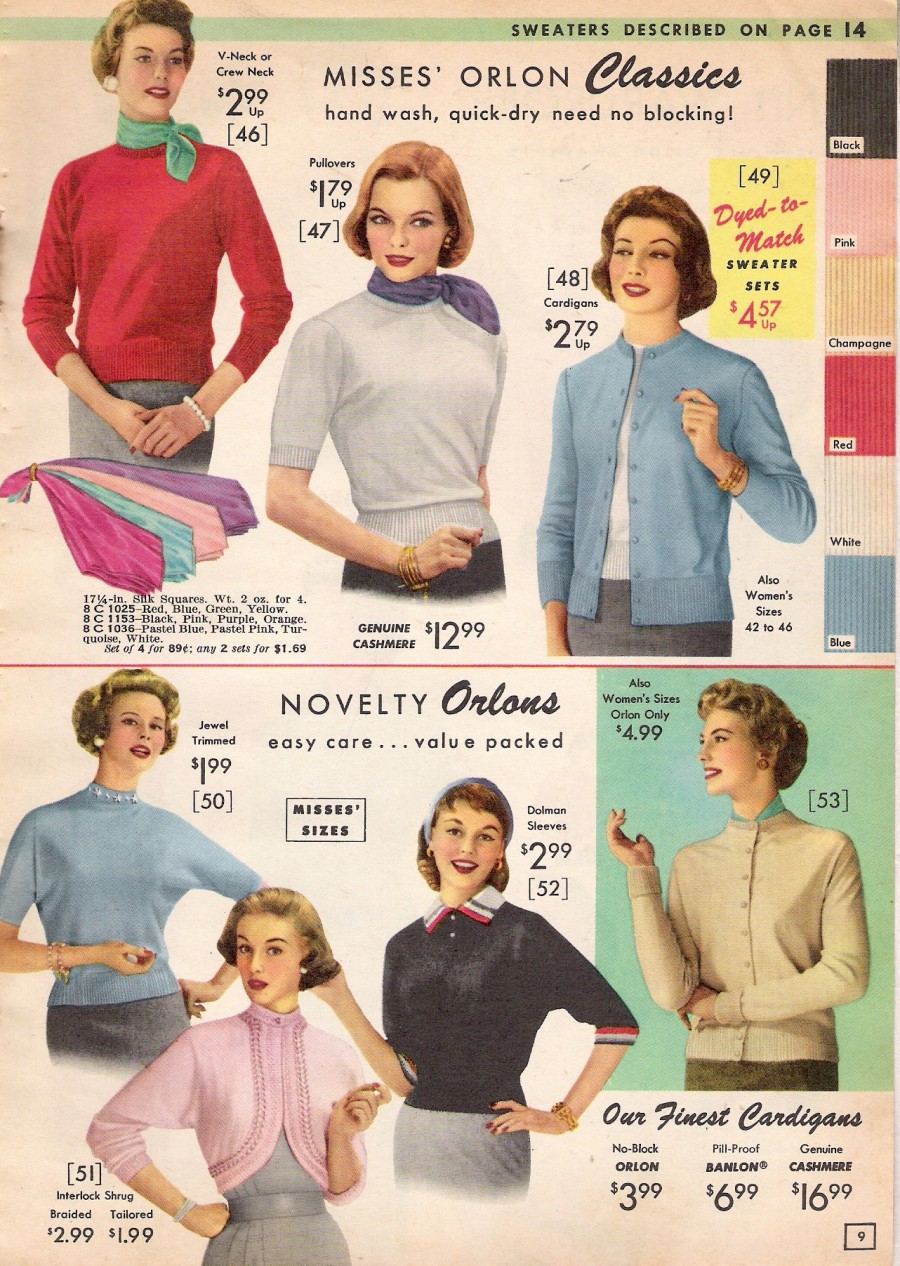 Vintage Sweaters: 1940s, 1950s, 1960s with Pictures