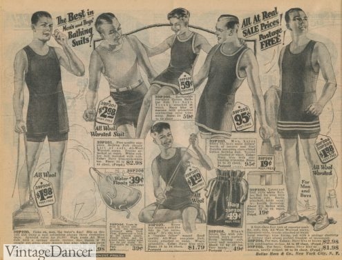 1924 men's "one peice" swimsuits