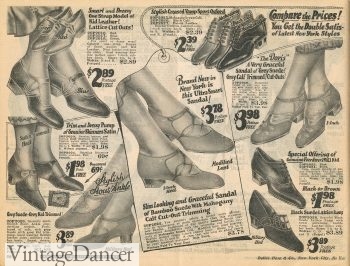 1924, multi strap women's 1920s shoes