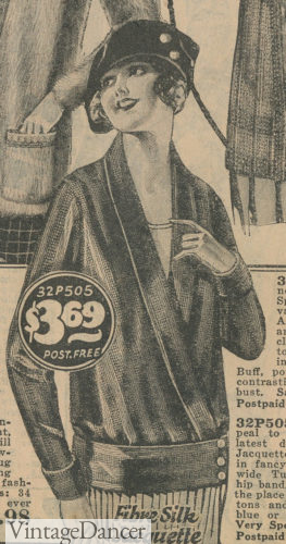 1924 silk wrap jacket. See more at VintageDancer