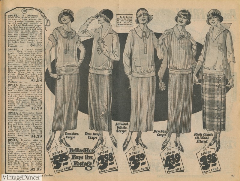 1920s skirts