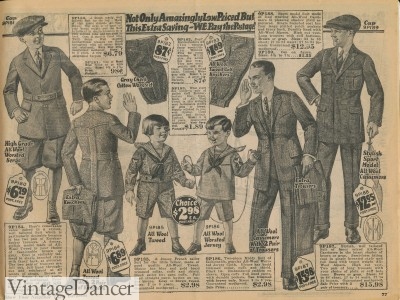 1920s boys and teen fashion