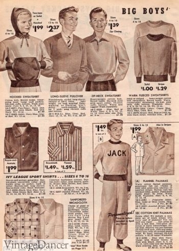 1957 boys casual clothing