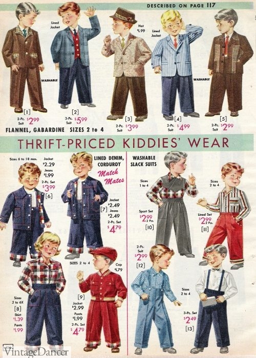 1950s little boys casual clothes 1957