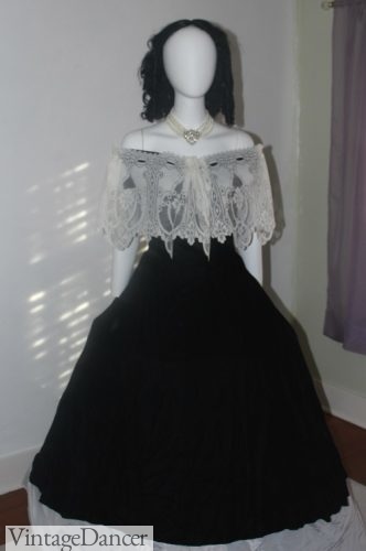 DY Victorian ball gown black and white