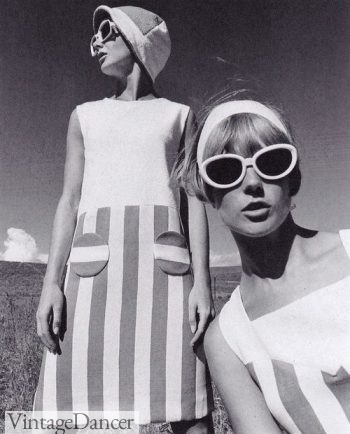 Mod stripes and circle dress. Brigitte, 1966. Photograph by F.C. Gundlach
