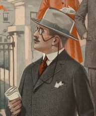 1920 men glasses with chain