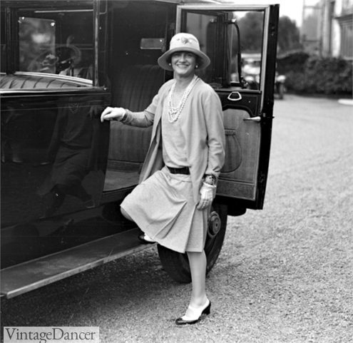 Madame Coco Chanel, wearing a wool jersey suit