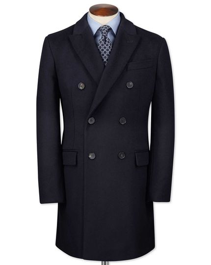 This Charles Tyrwhitt overcoat features wool and cashmere blend fibres. Perfect for keeping both warm and stylish!