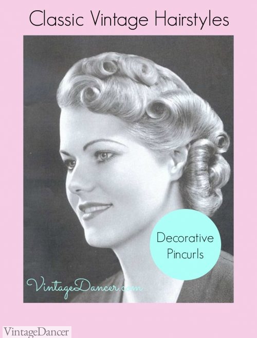 Pin curls could also be utilised in a final hairstyle as a decorative feature.