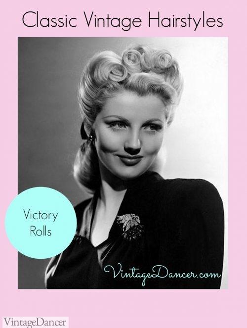 Victory rolls are a style typical of the 1940s.