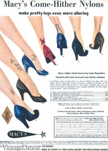 1950s stockings heel design
