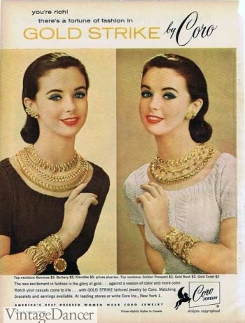 1950s Colo gold layered jewelry