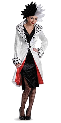 Cruella De Ville is fabulous 1950s villain costume