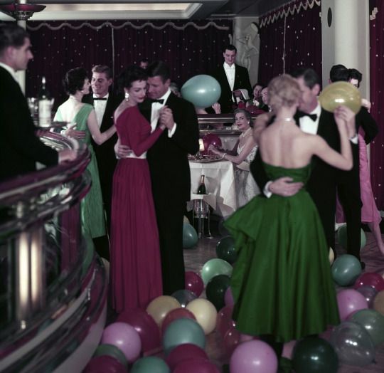 Dancing on a cruise ship, 1950s