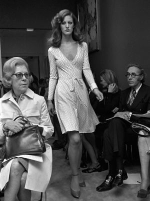 70s style wrap dress