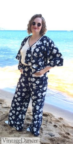 30s beach pajamas by House of Foxy. Shop here.