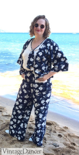 1930s beach pajama outfit pyjamas - Rockin my House of Foxy beach pajama set 1930s
