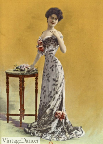 Edwardian 1901 evening dress by Doeuillet at VintageDancer