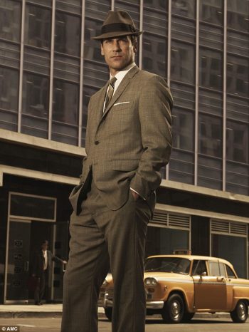 Don Draper, in Mad Men, early 1960s men's fashion