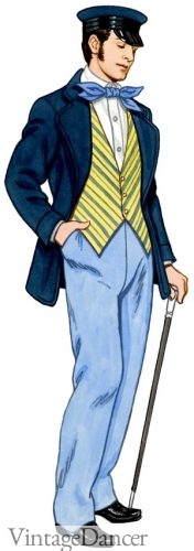 1853 Victorian mens short jacket suit
